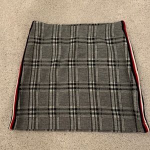 FLOWERS BY ZOE GIRL'S PLAID A-LINE MINI SKIRT size M